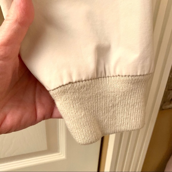 David Taylor Off White Zippered Bomber Jacket - S - Picture 6 of 8